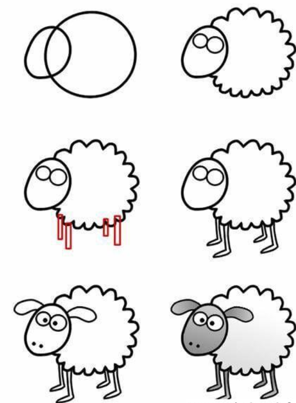 Dessin facile mouton